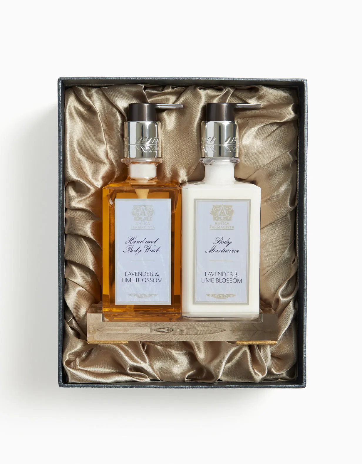 Acrylic Bath & Body Gift Set: Lavender & Lime Blossom Antica Farmacista