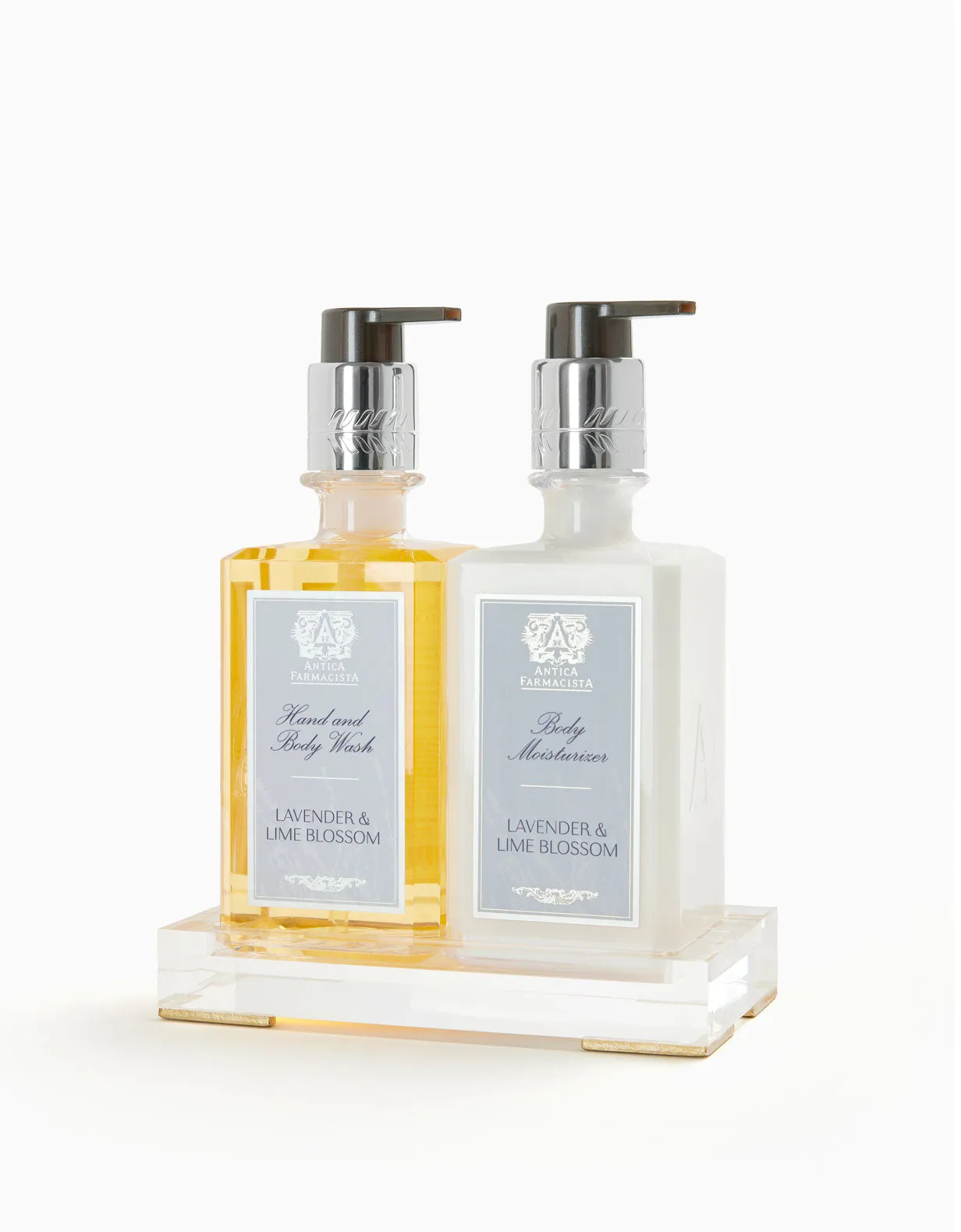 Acrylic Bath & Body Gift Set: Lavender & Lime Blossom Antica Farmacista