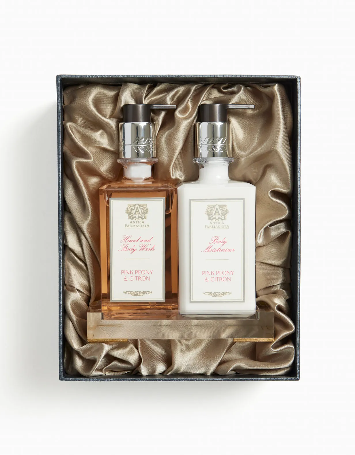 Acrylic Bath & Body Gift Set: Pink Peony & Citron Antica Farmacista