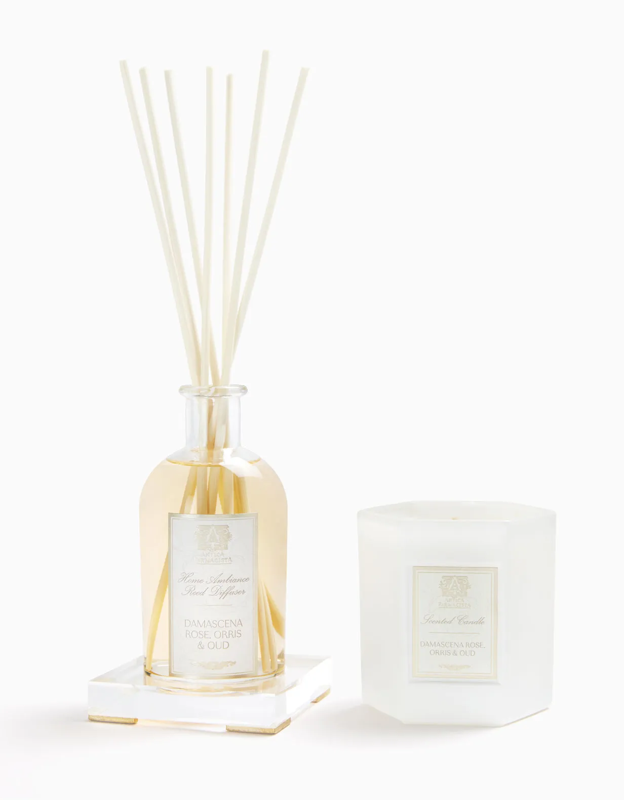 Acrylic Home Ambiance Gift Set: Damascena Rose, Orris & Oud Antica Farmacista