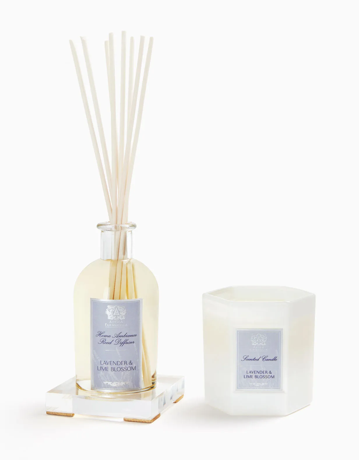 Acrylic Home Ambiance Gift Set: Lavender & Lime Blossom Antica Farmacista