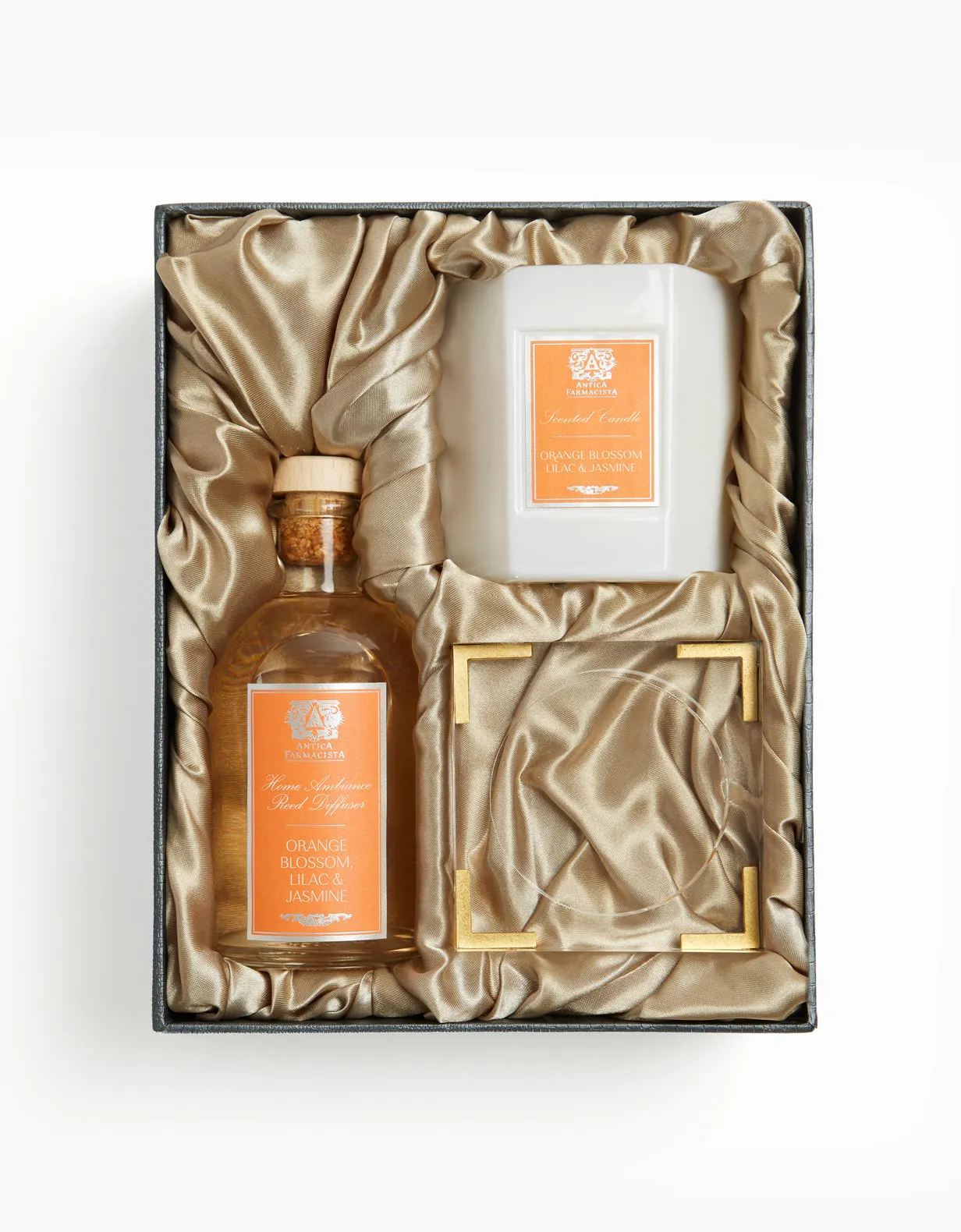 Acrylic Home Ambiance Gift Set: Orange Blossom, Lilac & Jasmine Antica Farmacista