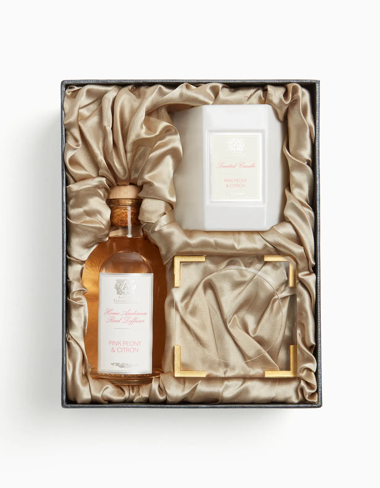 Acrylic Home Ambiance Gift Set: Pink Peony & Citron Antica Farmacista