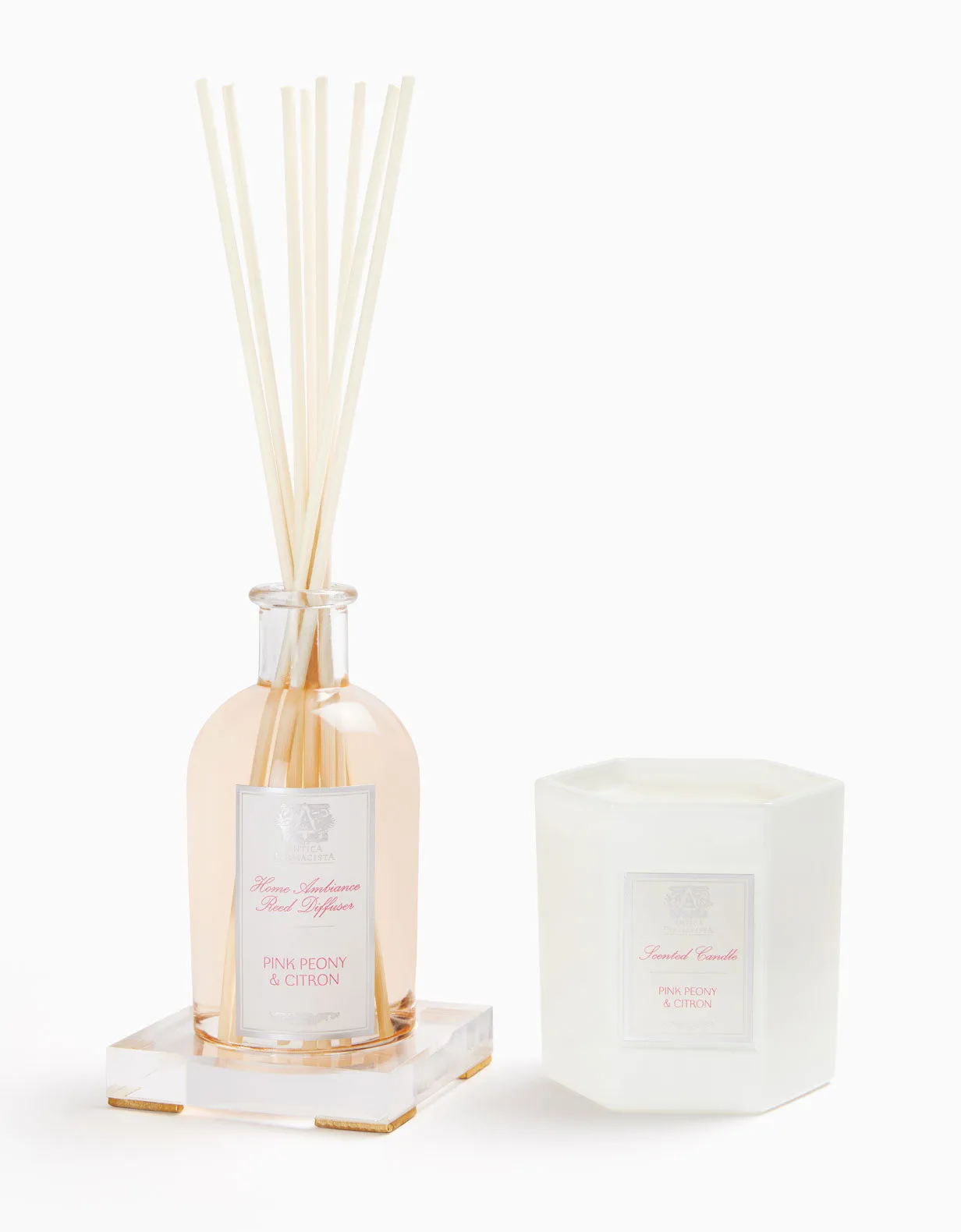 Acrylic Home Ambiance Gift Set: Pink Peony & Citron Antica Farmacista