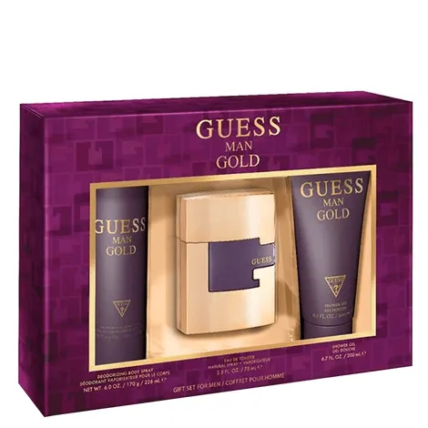 Guess Man Gold EDT Gift Set (3PC)