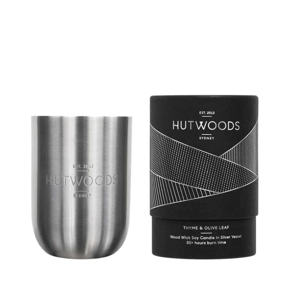 Hutwoods Luxury Candle Thyme & Olive Leaf