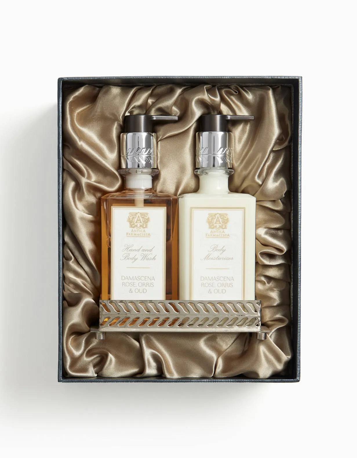 Nickel Bath & Body Gift Set: Damascena Rose, Orris & Oud Antica Farmacista